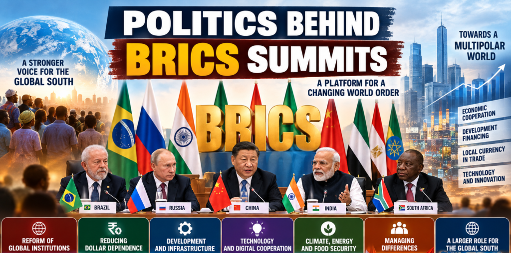 Politics Behind BRICS Summits and Global Power Politics